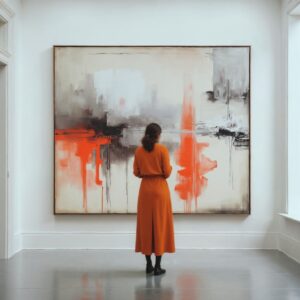 Hand-Painted Botanical Wall Mural – Bloom Serenity