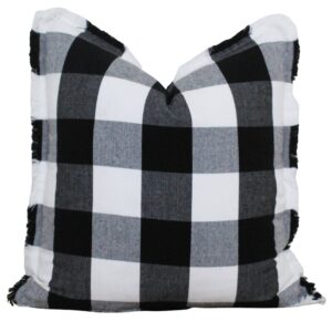 Buffalo Check Fringe Pillow Covers