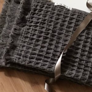 Waffle Soft 100% Cotton Hand Towel - Charcoal