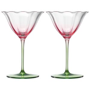 Tulip-Shaped Champagne Coupe Glass | Set of 2 | 6 oz