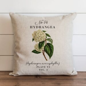 Hydrangea Botanical Pillow Cover