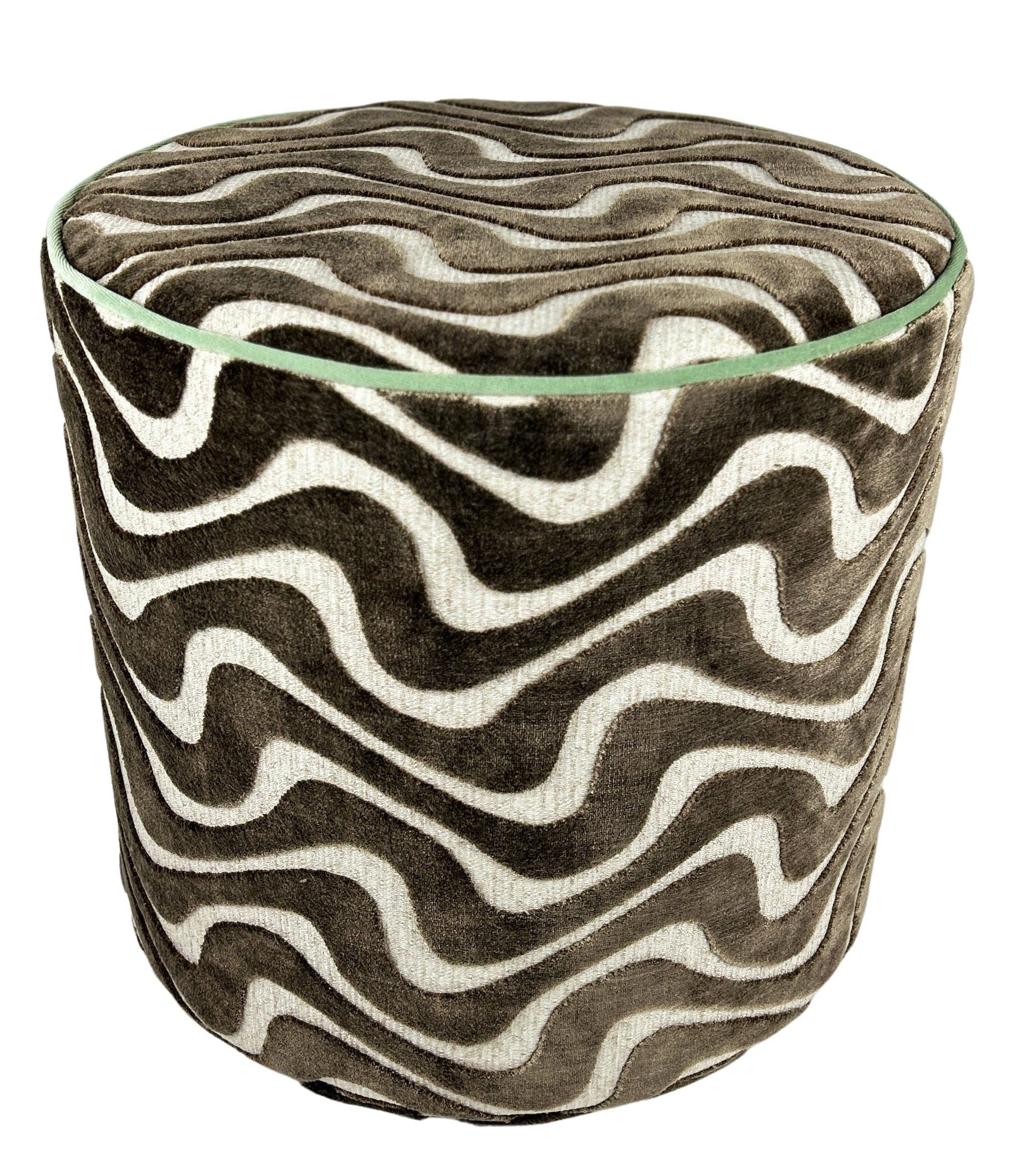 Perch Isabel - brown/beige stool w/ cord (MADE TO ORDER)