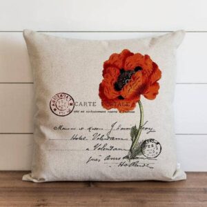 Poppy Color Pillow Cover
