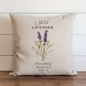 Lavender Botanical Pillow Cover