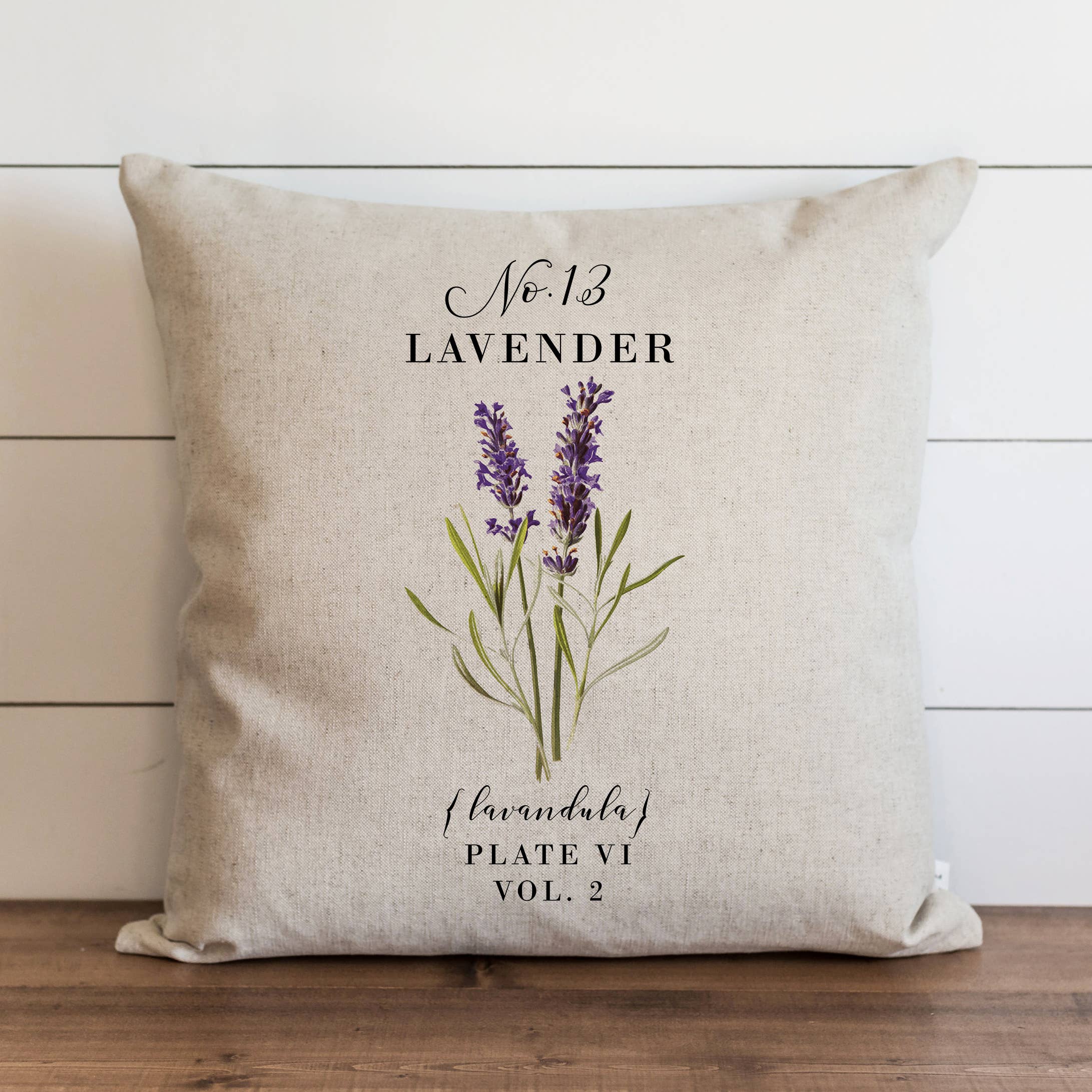 Lavender Botanical Pillow Cover