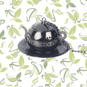 Black Teapot Shaped Tea Infuser, Tea Drain, Tea strainer