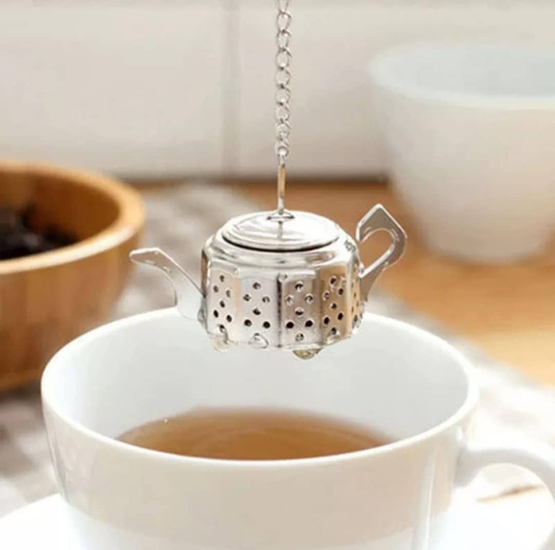 Stainless Steel Teapot Tea Infuser - 2.4", with Drip Tray