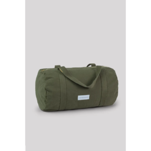 Mini bowling bag in organic cotton canvas Caper Green