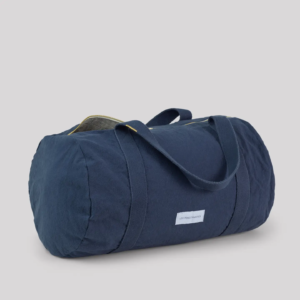 Mini bowling bag in storm blue organic cotton canvas