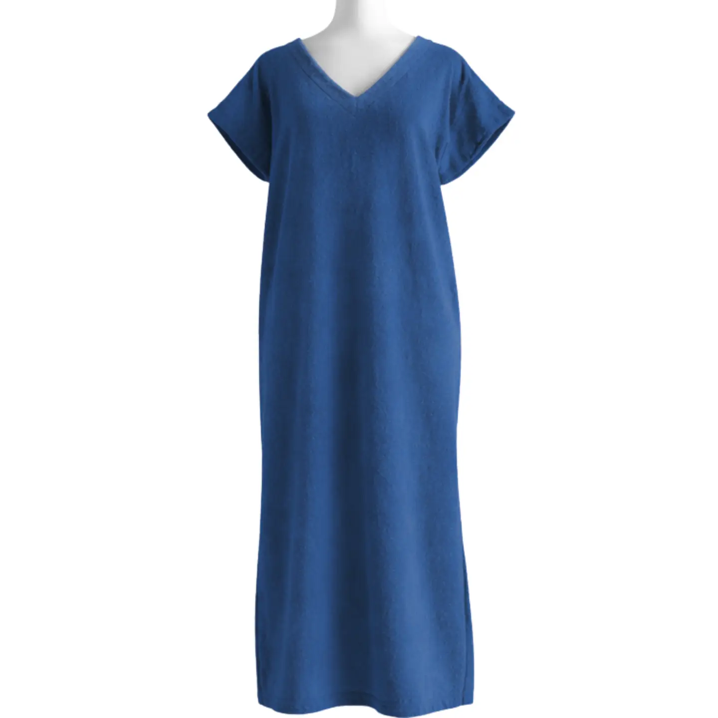 Long Vintage- styled Dress - Ultramarine - Image 3