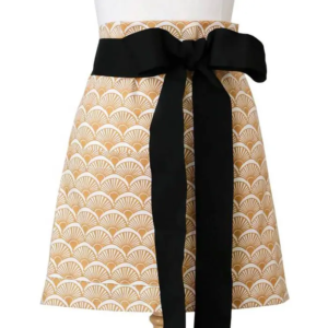 Fandango Camel Yellow Printed Cloth Cocktail Apron