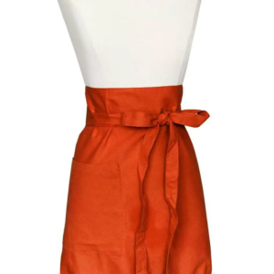 Ginger Orange Solid Cloth Bistro Apron