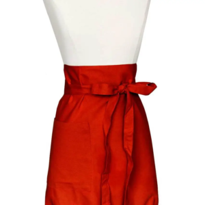 Scarlet Red Solid Cloth Bistro Apron
