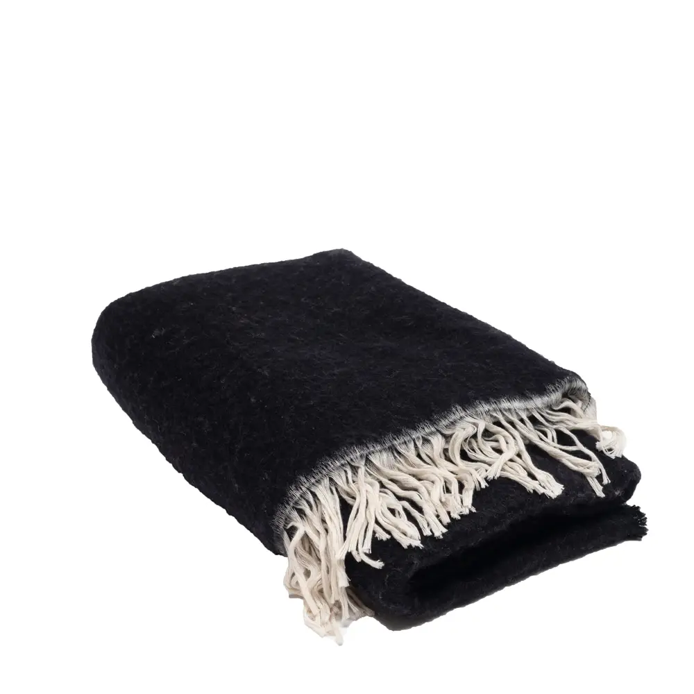 Black Woolen Throw