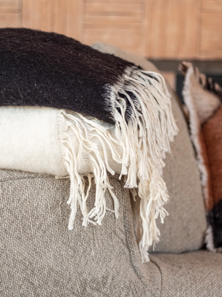 Black Woolen Throw - Image 2