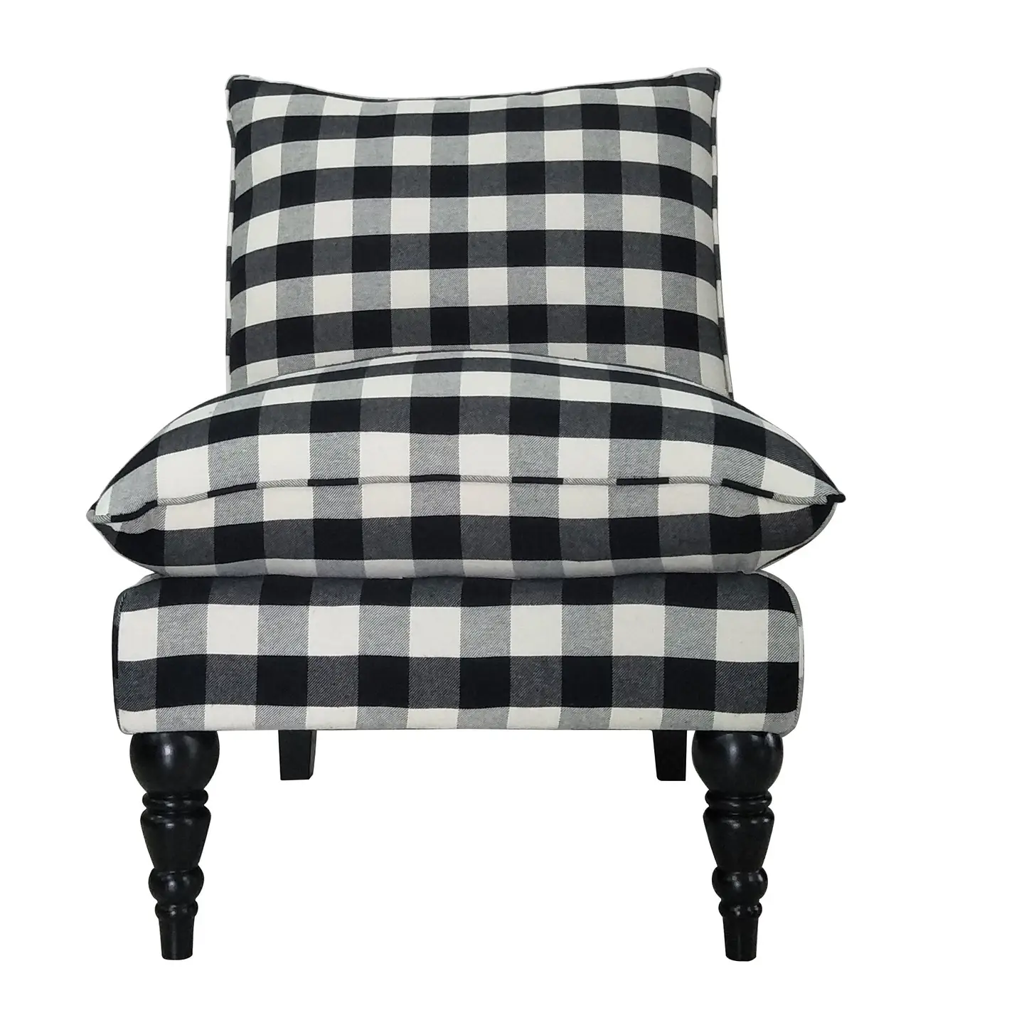 Buffalo Check Chair w/ attached cushion