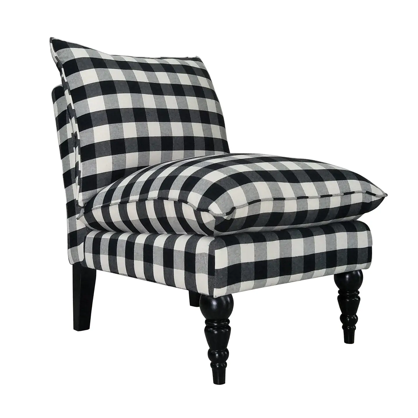 Buffalo Check Chair w/ attached cushion - Image 2