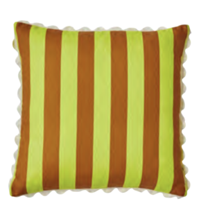 Bold Stripe Lime 60x60cm Linen Pillow