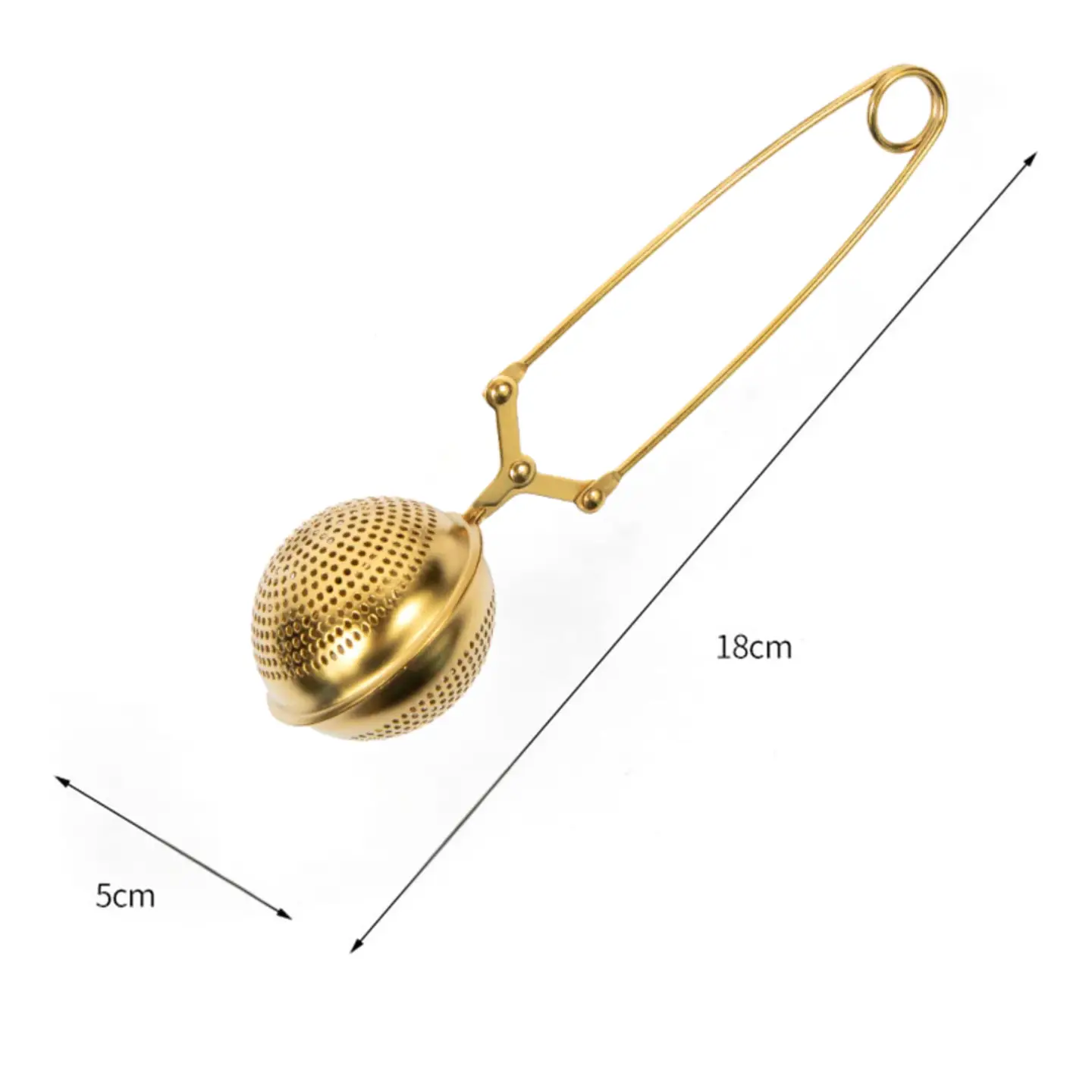 Gold Snap Ball Tea Infuser - Image 4