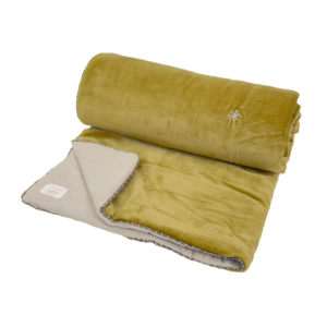 Namaste French Velvet Cotton Sofa Throw 90cmx200cm in Curry