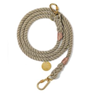 Original Adjustable Dark Tan Rope Dog Leash